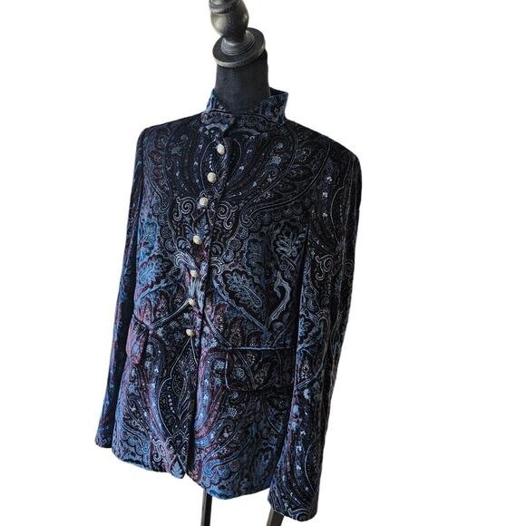 Ellen Tracy Velour Jacket - Picture 1 of 12